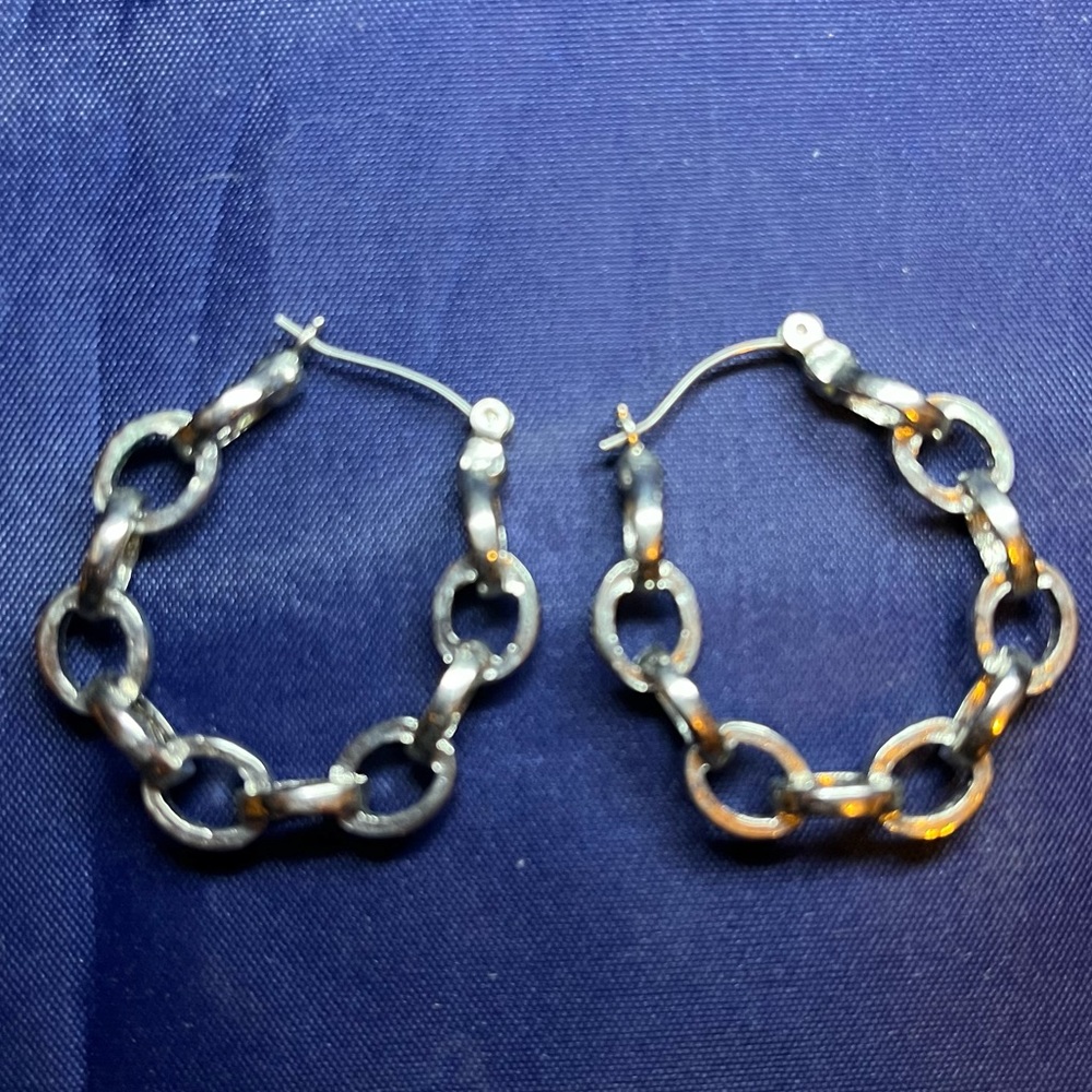 Metal chain earrings